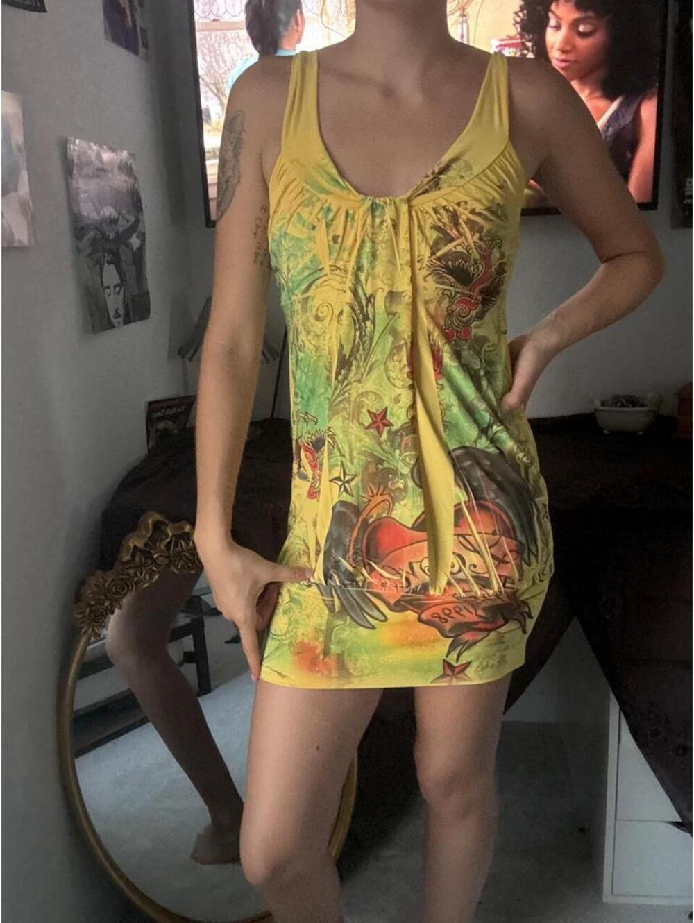 Izzy Women's Yellow and Multi Dress